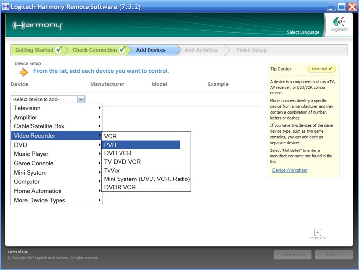 Logitech Harmony Software