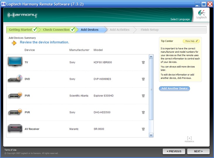 Logitech Harmony Software