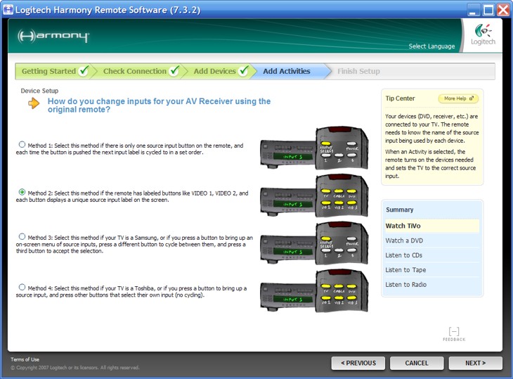 Logitech Harmony Software