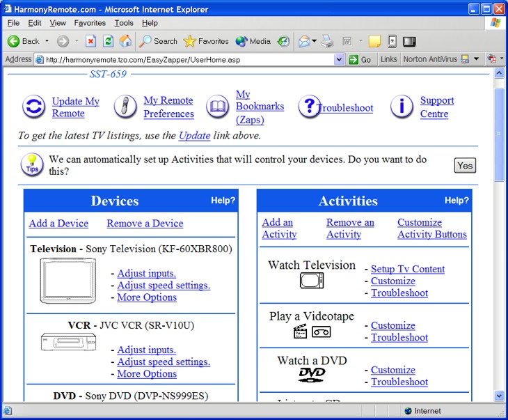 Logitech Harmony Software