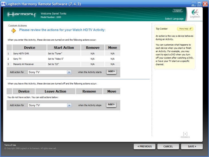 Logitech Harmony Software