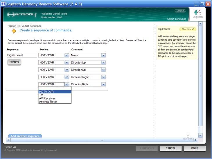 Logitech Harmony Software