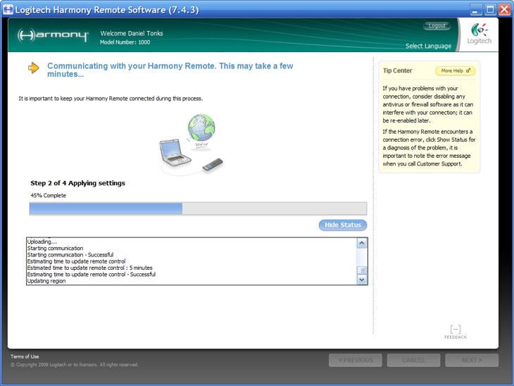 Logitech Harmony Software