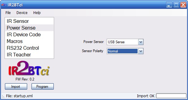 IR2BTci Software