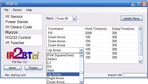 IR2BTci Software