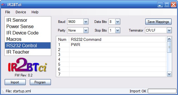 IR2BTci Software