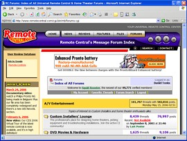Remote Central's Forums